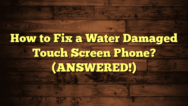 How to Fix a Water Damaged Touch Screen Phone? (ANSWERED!)