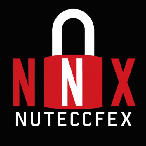 A vector art illustration of a Netflix logo with a padlock symbol superimposed on it.